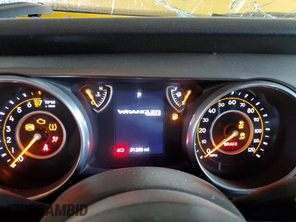 2018 Jeep Wrangler Unlimited Sport z VIN 1C4HJXDG9JW291015, wystawiony jako Copart lot #46114545 z przebiegiem 81 288 mil mil oraz Szkoda całkowita • Salvage title. Historia ofert i sprzedaży dostępna na DreamBid. Obrazek 9.