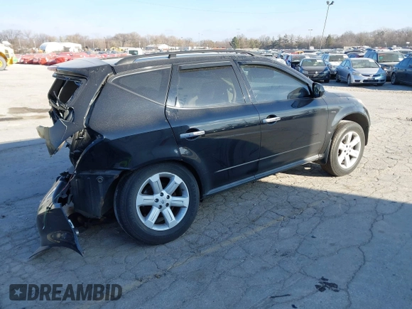 2007 Nissan Murano S with VIN JN8AZ08W07W607739, listed as a IAAI auction lot 41020643 with 216,908 mi miles and . Bid and sale history available at DreamBid. Image 4.