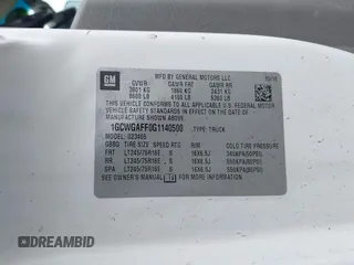 2016 Chevrolet Express Cargo Van with VIN 1GCWGAFF0G1140500, listed as a IAAI auction lot 42130720 with 239,606 mi miles. Bid and sale history available at carsss.com. Image 9.