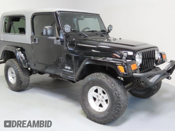 2005 Jeep Wrangler Unlimited with VIN 1J4FA44S75P305935, listed as a Copart auction lot 52035455 with 116,569 mi miles and Salvage Title. Bid and sale history available at carsss.com. Image 1.