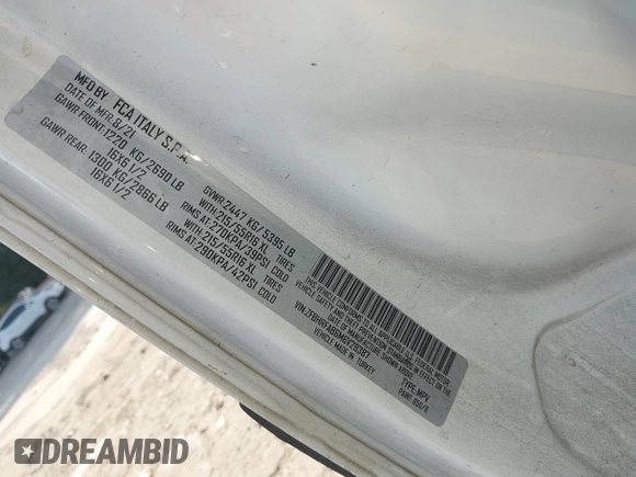 2021 Ram ProMaster City Cargo Tradesman с VIN ZFBHRFAB6M6V29387, выставлен на аукционе IAAI как лот 42687448 с пробегом 152 651 миль миль и . История ставок и продаж доступна на DreamBid. Изображение 9.