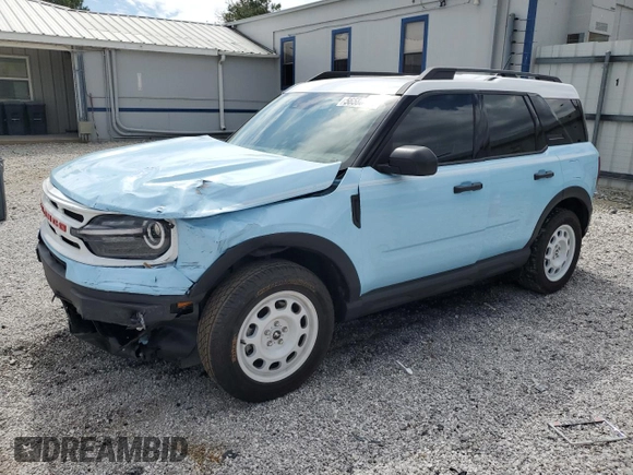 2023 Ford Bronco Sport Heritage with VIN 3FMCR9G68PRD23204, listed as a Copart auction lot 56588845 with 25,990 mi miles and Salvage title. Bid and sale history available at DreamBid. Image 1.