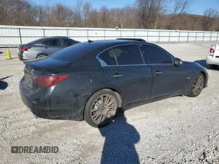 2017 Infiniti Q50 Red Sport 400 with VIN JN1FV7APXHM850287, listed as a Copart auction lot 47185255 with 72,703 mi miles and Salvage title. Bid and sale history available at DreamBid. Image 3.