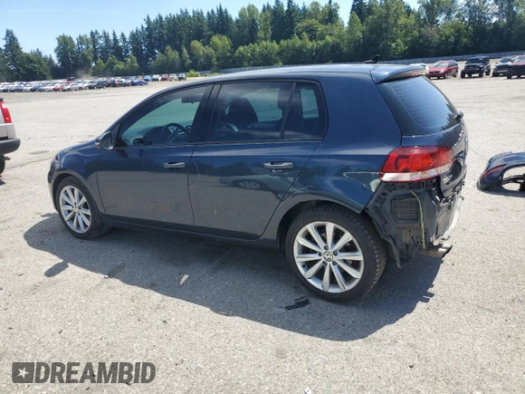 2013 Volkswagen Golf TDI w/Sunroof & Nav with VIN WVWNM7AJ0DW132074, listed as a Copart auction lot 64827005 with 141,056 mi miles and Salvage title. Bid and sale history available at DreamBid. Image 2.