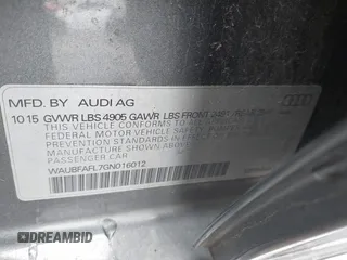 2016 Audi A4 Premium with VIN WAUBFAFL7GN016012, listed as a IAAI auction lot 41489832 with 125,826 mi miles. Bid and sale history available at carsss.com. Image 9.