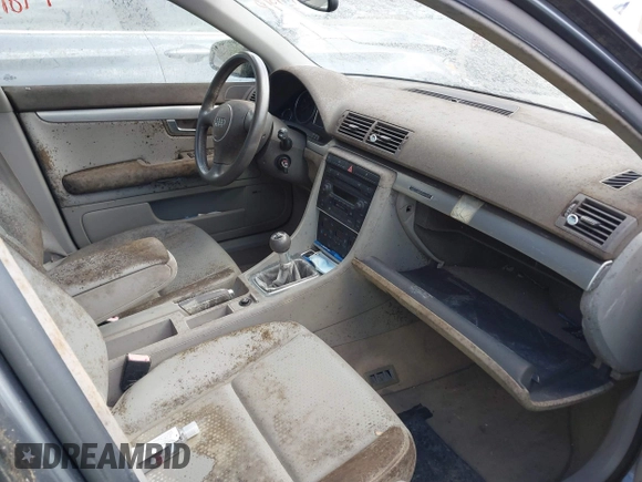 2002 Audi A4 1.8T with VIN WAULC68E22A308336, listed as a IAAI auction lot 41783633 with 1 mi miles. Bid and sale history available at carsss.com. Image 5.