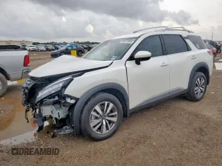 2024 Nissan Pathfinder SL with VIN 5N1DR3CA4RC309586, listed as a Copart auction lot 60313545 with 6,167 mi miles and Salvage title. Bid and sale history available at DreamBid. Image 1.