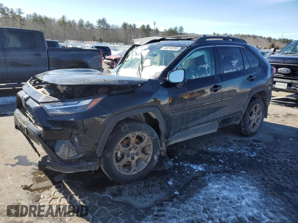 2023 Toyota RAV4 Hybrid XLE with VIN 2T3UWRFV0PW164877, listed as a Copart auction lot 45019255 with 0 mi miles and Salvage Title. Bid and sale history available at carsss.com. Image 1.