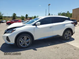 2019 Nissan Murano Platinum z VIN 5N1AZ2MJ8KN139495, wystawiony jako Copart lot #58056075 z przebiegiem 49 346 mil mil oraz Szkoda całkowita • Salvage title. Historia ofert i sprzedaży dostępna na DreamBid. Obrazek 1.