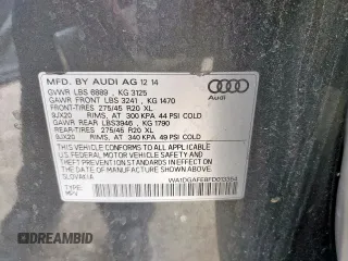2015 Audi Q7 S line Prestige with VIN WA1DGAFE8FD013354, listed as a Copart auction lot 59822655 with 110,464 mi miles and Salvage title. Bid and sale history available at DreamBid. Image 13.