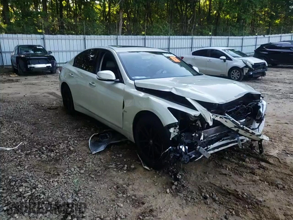 2017 Infiniti Q50 Premium with VIN JN1EV7AR2HM830404, listed as a Copart auction lot 57874785 with 104,369 mi miles and Salvage title. Bid and sale history available at DreamBid. Image 13.