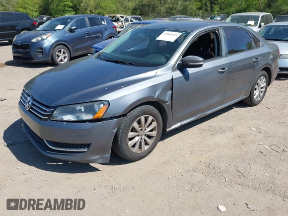 2012 Volkswagen Passat S with VIN 1VWAH7A37CC080086, listed as a IAAI auction lot 42064603 with 188,256 mi miles and . Bid and sale history available at DreamBid. Image 2.