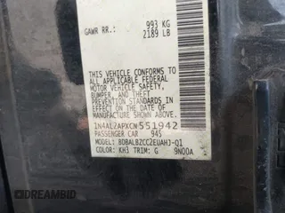 2012 Nissan Altima S z VIN 1N4AL2APXCN551942, wystawiony jako IAAI lot #42270515 z przebiegiem 263 940 mil mil oraz . Historia ofert i sprzedaży dostępna na DreamBid. Obrazek 9.