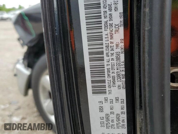 2016 Ram 1500 Big Horn with VIN 1C6RR7LM1GS198503, listed as a Copart auction lot 60118915 with 155,012 mi miles and Salvage title. Bid and sale history available at DreamBid. Image 12.