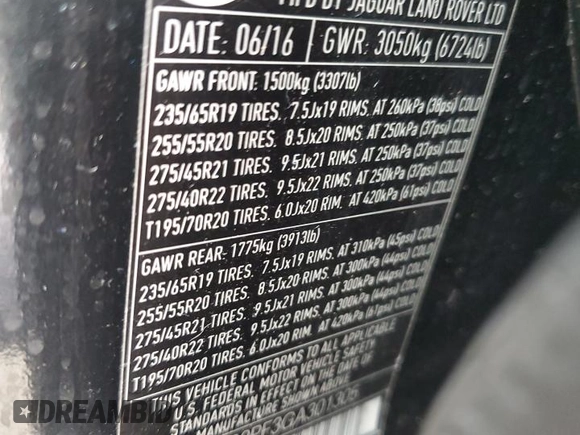 2016 Land Rover Range Rover with VIN SALGR2PF3GA301305, listed as a Copart auction lot 56352654 with 72,705 mi miles and Clean Title. Bid and sale history available at carsss.com. Image 13.