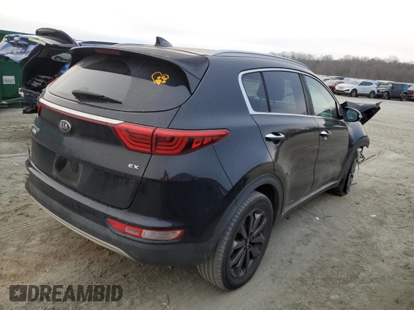2018 Kia Sportage EX with VIN KNDPN3AC8J7443760, listed as a Copart auction lot 44305095 with Not provided miles and Salvage title. Bid and sale history available at DreamBid. Image 3.