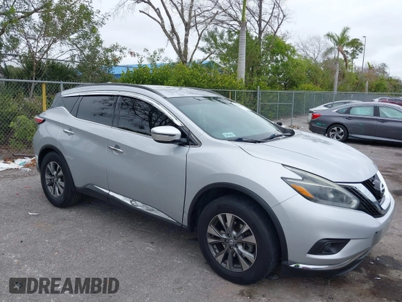2018 Nissan Murano SV with VIN 5N1AZ2MGXJN138318, listed as a IAAI auction lot 41332561 with 104,067 mi miles and . Bid and sale history available at DreamBid. Image 1.