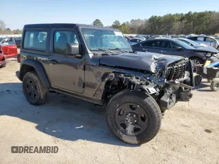 2024 Jeep Wrangler Sport with VIN 1C4PJXAN0RW366873, listed as a Copart auction lot 47358395 with 10,933 mi miles and Salvage title. Bid and sale history available at DreamBid. Image 4.