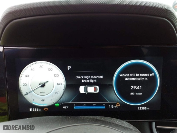 2023 Hyundai Elantra Hybrid Limited with VIN KMHLN4AJ8PU052570, listed as a IAAI auction lot 41864517 with 12,388 mi miles. Bid and sale history available at carsss.com. Image 7.