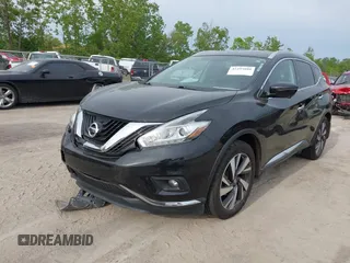2017 Nissan Murano SL with VIN 5N1AZ2MH3HN197598, listed as a IAAI auction lot 42299880 with 63,788 mi miles and . Bid and sale history available at DreamBid. Image 2.