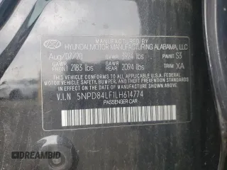 2020 Hyundai Elantra SEL with VIN 5NPD84LF1LH614774, listed as a Copart auction lot 58779405 with 110,502 mi miles and Salvage title. Bid and sale history available at DreamBid. Image 13.