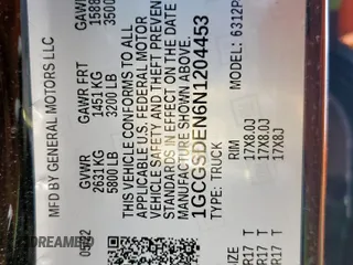 2022 Chevrolet Colorado 2WD Z71 z VIN 1GCGSDEN6N1204453, wystawiony jako Copart lot #65275975 z przebiegiem 23 734 mil mil oraz Szkoda całkowita • Salvage title. Historia ofert i sprzedaży dostępna na DreamBid. Obrazek 14.