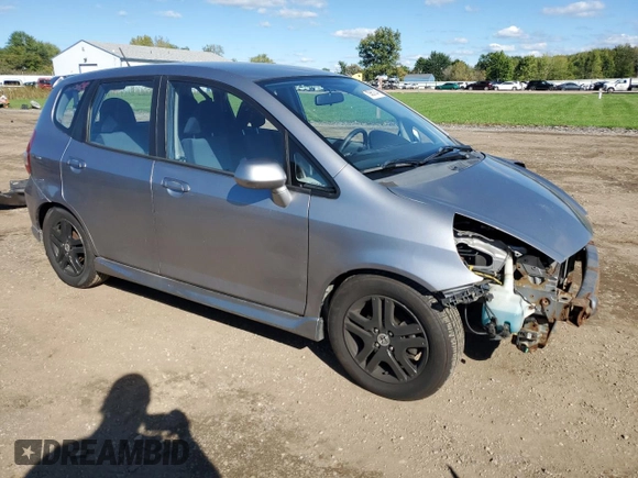 2007 Honda Fit Sport with VIN JHMGD38647S031956, listed as a Copart auction lot 73985754 with 138,233 mi miles and Salvage Title. Bid and sale history available at carsss.com. Image 4.
