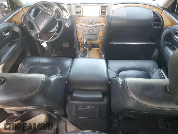 2011 Infiniti QX56 7-passenger with VIN JN8AZ2NF3B9502751, listed as a Copart auction lot 52233705 with Not Provided miles and Salvage Title. Bid and sale history available at carsss.com. Image 8.
