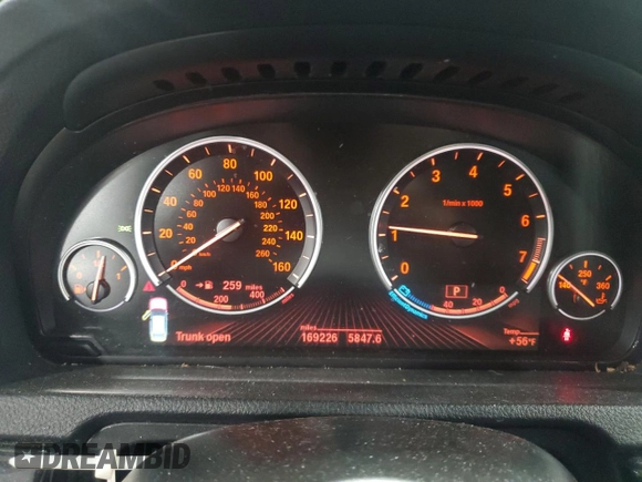 2013 BMW 5 Series 535i Gran Turismo xDrive with VIN WBASP2C58DC339436, listed as a Copart auction lot 57293945 with 169,226 mi miles and Salvage title. Bid and sale history available at DreamBid. Image 9.
