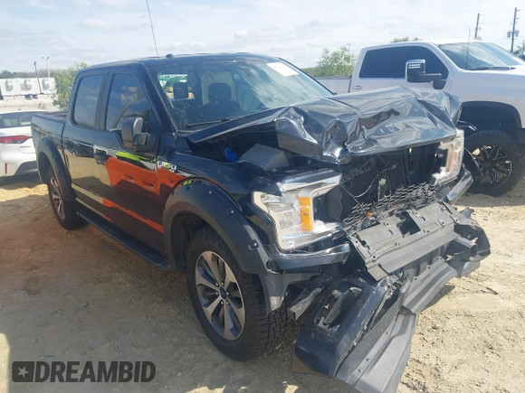 2019 Ford F-150 XL with VIN 1FTEW1C51KFB59272, listed as a IAAI auction lot 41620215 with 132,134 mi miles and . Bid and sale history available at DreamBid. Image 1.