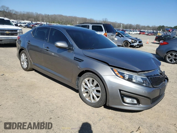 2015 Kia Optima EX with VIN 5XXGN4A76FG399829, listed as a Copart auction lot 46929805 with 105,412 mi miles and Salvage Title. Bid and sale history available at carsss.com. Image 4.