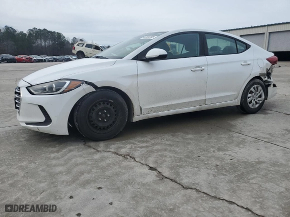 2017 Hyundai Elantra SE with VIN 5NPD74LF7HH079959, listed as a Copart auction lot 45161265 with 128,967 mi miles and Salvage Title. Bid and sale history available at carsss.com. Image 1.