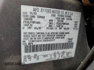 2002 Ford Escape XLT Choice with VIN 1FMYU04152KD42217, listed as a Copart auction lot 78302074 with 234,472 mi miles and Salvage Title. Bid and sale history available at carsss.com. Image 12.