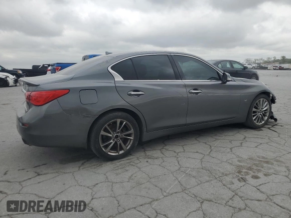 2015 Infiniti Q50 with VIN JN1BV7AR9FM420490, listed as a Copart auction lot 52794975 with 159,048 mi miles and Clean Title. Bid and sale history available at DreamBid. Image 3.
