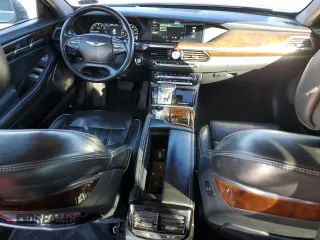 2018 Genesis G90 5.0L Ultimate with VIN KMHG54JH6JU046451, listed as a Copart auction lot 86765524 with 84,934 mi miles and Salvage Title. Bid and sale history available at carsss.com. Image 8.