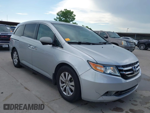 2014 Honda Odyssey EX-L with VIN 5FNRL5H60EB058753, listed as a IAAI auction lot 42595221 with 194,995 mi miles and . Bid and sale history available at DreamBid. Image 1.