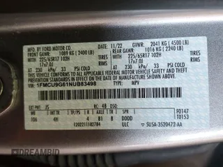 2022 Ford Escape SE с VIN 1FMCU9G61NUB83498, выставлен на аукционе Copart как лот 51471315 с пробегом 28 619 миль миль и Списание • Salvage title. История ставок и продаж доступна на DreamBid. Изображение 13.