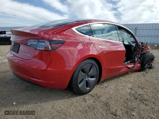 2019 Tesla Model 3 Long Range with VIN 5YJ3E1EB1KF387273, listed as a Copart auction lot 47318605 with 57,111 mi miles and Salvage Title. Bid and sale history available at carsss.com. Image 3.
