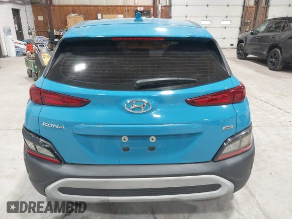 2022 Hyundai Kona SE with VIN KM8K2CAB4NU878255, listed as a IAAI auction lot 41630995 with 36,856 mi miles. Bid and sale history available at carsss.com. Image 16.
