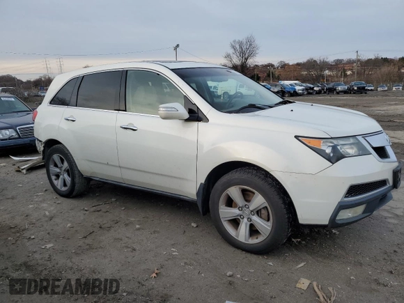 2012 Acura MDX Tech/Entertainment Pkg with VIN 2HNYD2H47CH500919, listed as a Copart auction lot 85881784 with 165,255 mi miles and Salvage Title. Bid and sale history available at carsss.com. Image 4.
