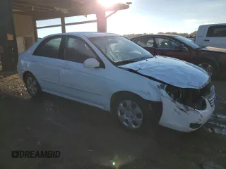 2008 Kia Spectra SX with VIN KNAFE121785526466, listed as a Copart auction lot 80954954 with 348,788 mi miles and Salvage Title. Bid and sale history available at carsss.com. Image 4.