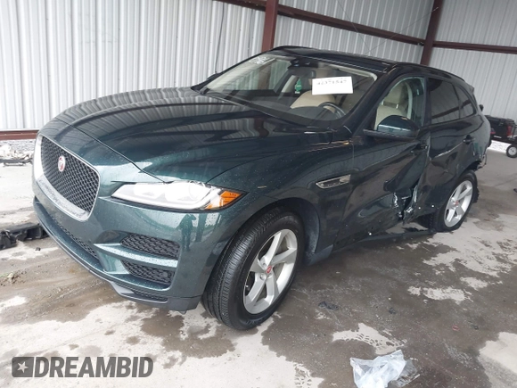 2018 Jaguar F-Pace 25t Premium with VIN SADCJ2FX9JA290961, listed as a IAAI auction lot 42371547 with 37,854 mi miles and . Bid and sale history available at DreamBid. Image 2.