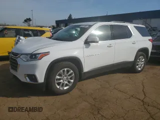 2019 Chevrolet Traverse LT Cloth z VIN 1GNEVGKW1KJ129323, wystawiony jako Copart lot #54291255 z przebiegiem 93 899 mil mil oraz Szkoda całkowita • Salvage title. Historia ofert i sprzedaży dostępna na DreamBid. Obrazek 1.