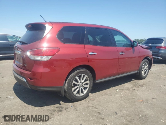 2014 Nissan Pathfinder S with VIN 5N1AR2MM9EC723513, listed as a Copart auction lot 61876695 with 77,712 mi miles and Salvage title. Bid and sale history available at DreamBid. Image 3.