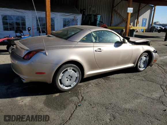 2002 Lexus SC 430 z VIN JTHFN48Y520005046, wystawiony jako Copart lot #49508605 z przebiegiem 126 933 mil mil oraz Szkody całkowita. Historia ofert i sprzedaży dostępna na DreamBid. Obrazek 3.