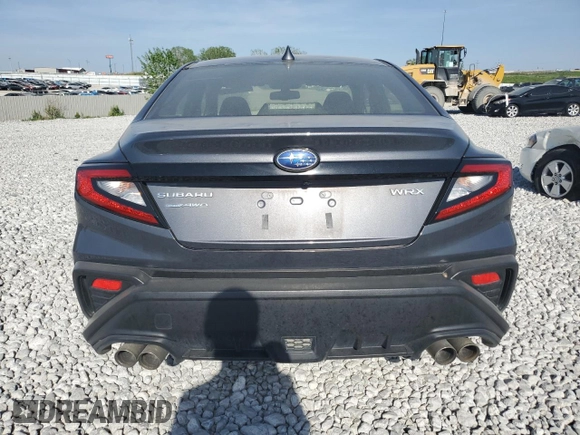 2022 Subaru WRX with VIN JF1VBAA66N9017225, listed as a Copart auction lot 88017935 with Not provided miles and Salvage title. Bid and sale history available at DreamBid. Image 6.