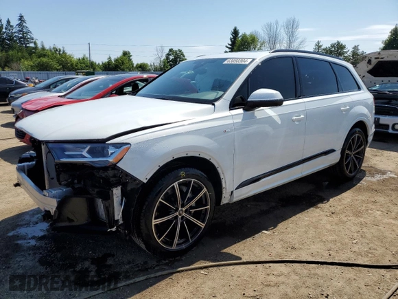 2022 Audi Q7 Komfort with VIN WA1BXBF70ND022028, listed as a Copart auction lot 63050304 with 16,357 mi miles and Salvage Title. Bid and sale history available at carsss.com. Image 1.