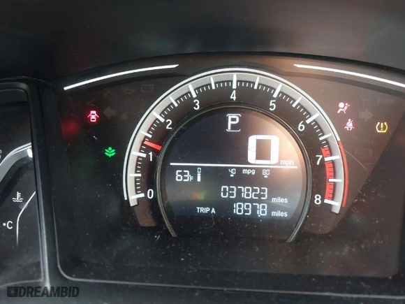 2017 Honda Civic Sedan LX with VIN 2HGFC2F53HH535588, listed as a IAAI auction lot 41735164 with NaN miles. Bid and sale history available at carsss.com. Image 15.