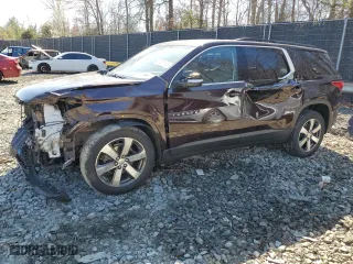 2021 Chevrolet Traverse LT Leather with VIN 1GNERHKW7MJ267963, listed as a Copart auction lot 51031185 with 32,460 mi miles and Salvage Title. Bid and sale history available at carsss.com. Image 1.