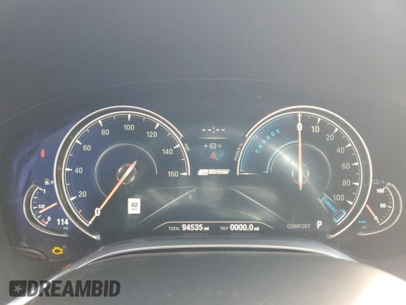 2018 BMW 7 Series 740e xDrive iPerformance with VIN WBA7J2C50JG938505, listed as a Copart auction lot 50485725 with 94,535 mi miles and Salvage Title. Bid and sale history available at carsss.com. Image 9.